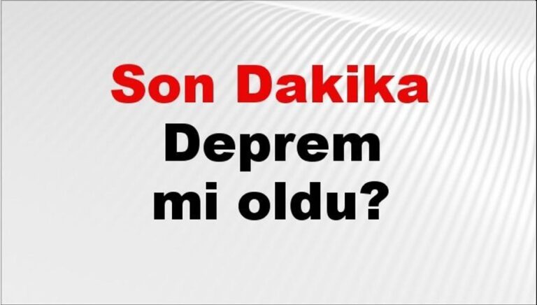 Son dakika deprem mi oldu? Az önce deprem nerede oldu? İstanbul, Ankara, İzmir ve il il AFAD son depremler 30 Nisan 2026